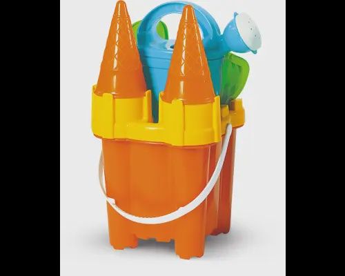 Kasteelemmerset 15x15cm met gieter vierkant assorti
