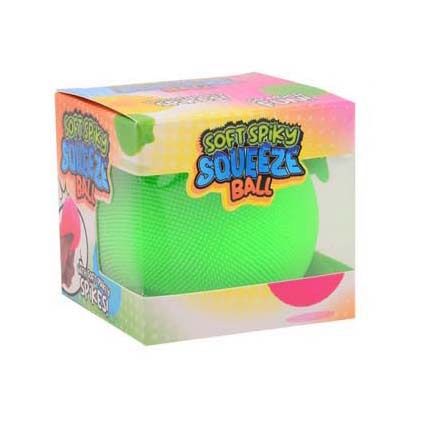 Soft Spikey Squeeze Bal in display