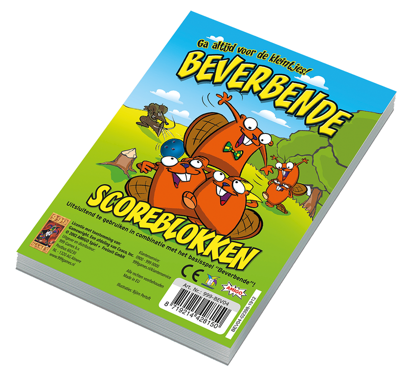 Scoreblokken Beverbende drie stuks