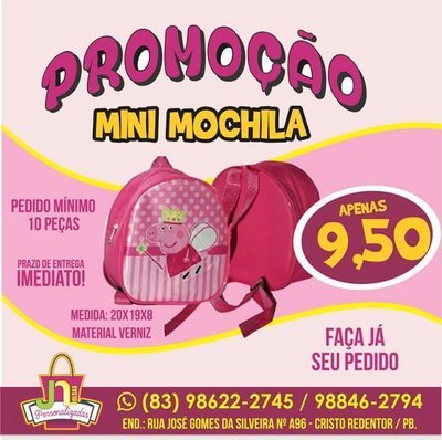 MINI MOCHILA - JN BOLSAS - PEPA
