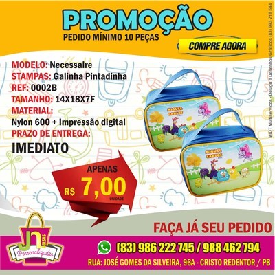 NECESSAIRE - JN BOLSAS - GALINHA PINTADINHA