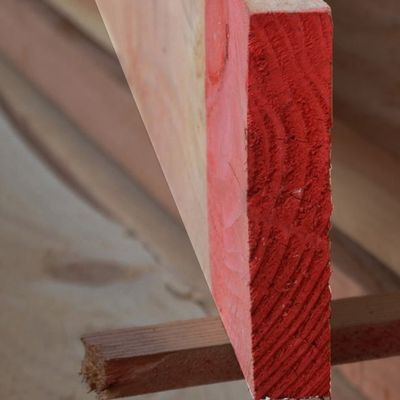 Douglas plank : 3,65m (h150 x d32) kleurloos gedompeld brut