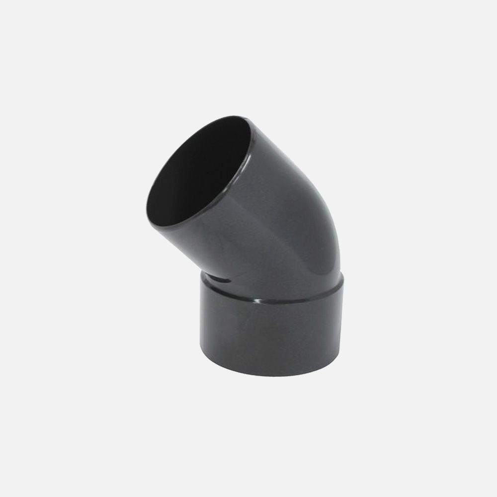Bocht 45° : antraciet 80mm