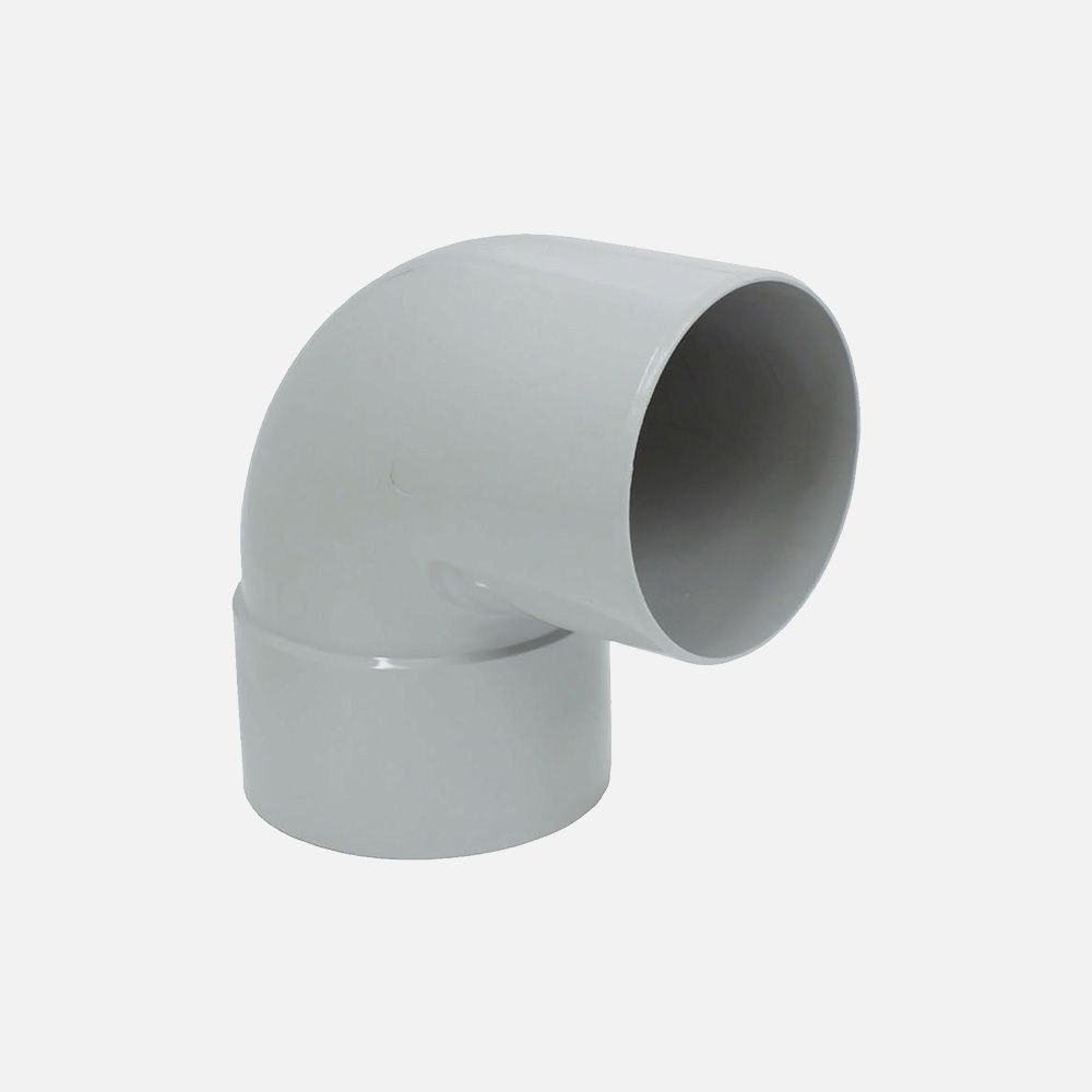 Bocht 90° lichtgrijs 100mm