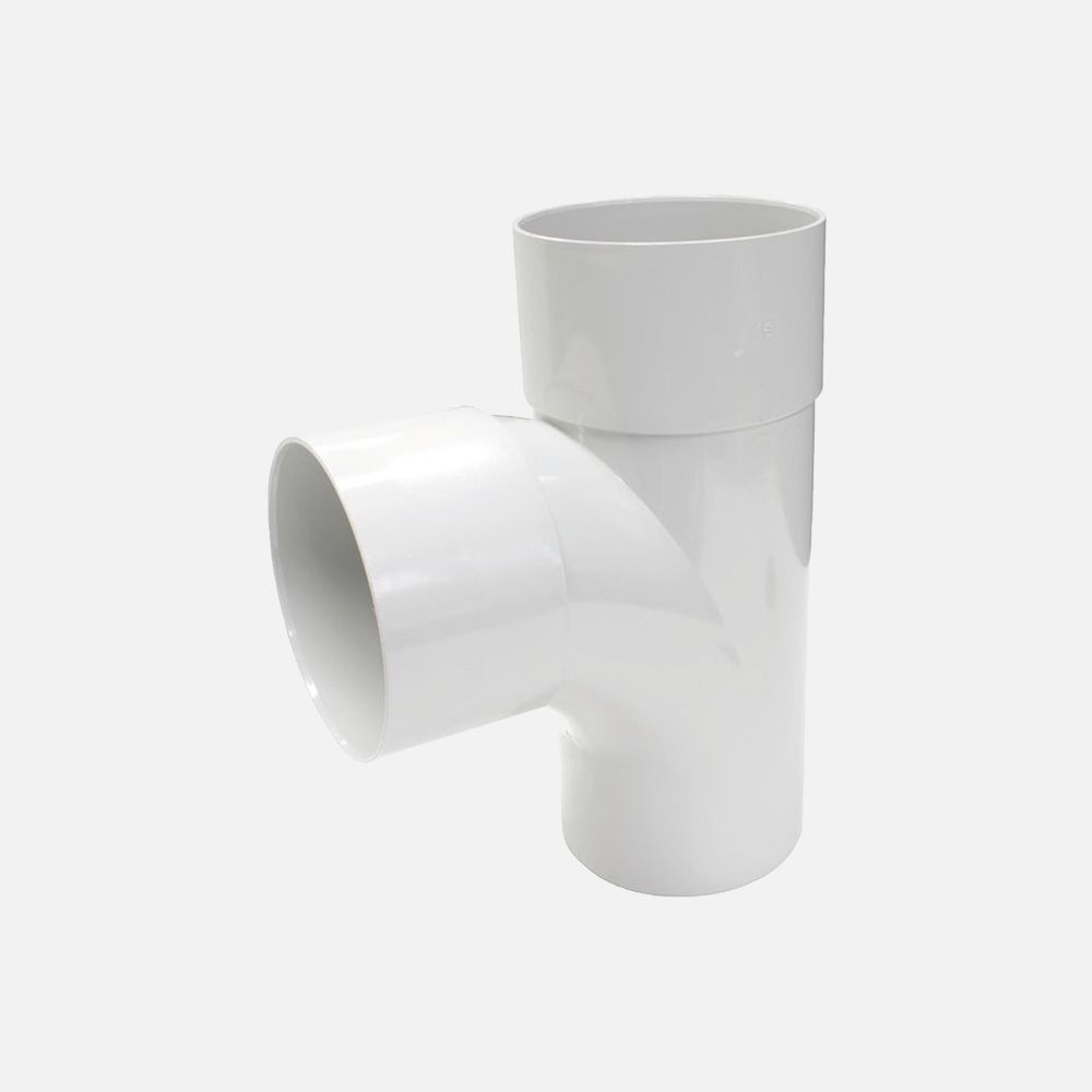 T-stuk 45° : lichtgrijs 80mm