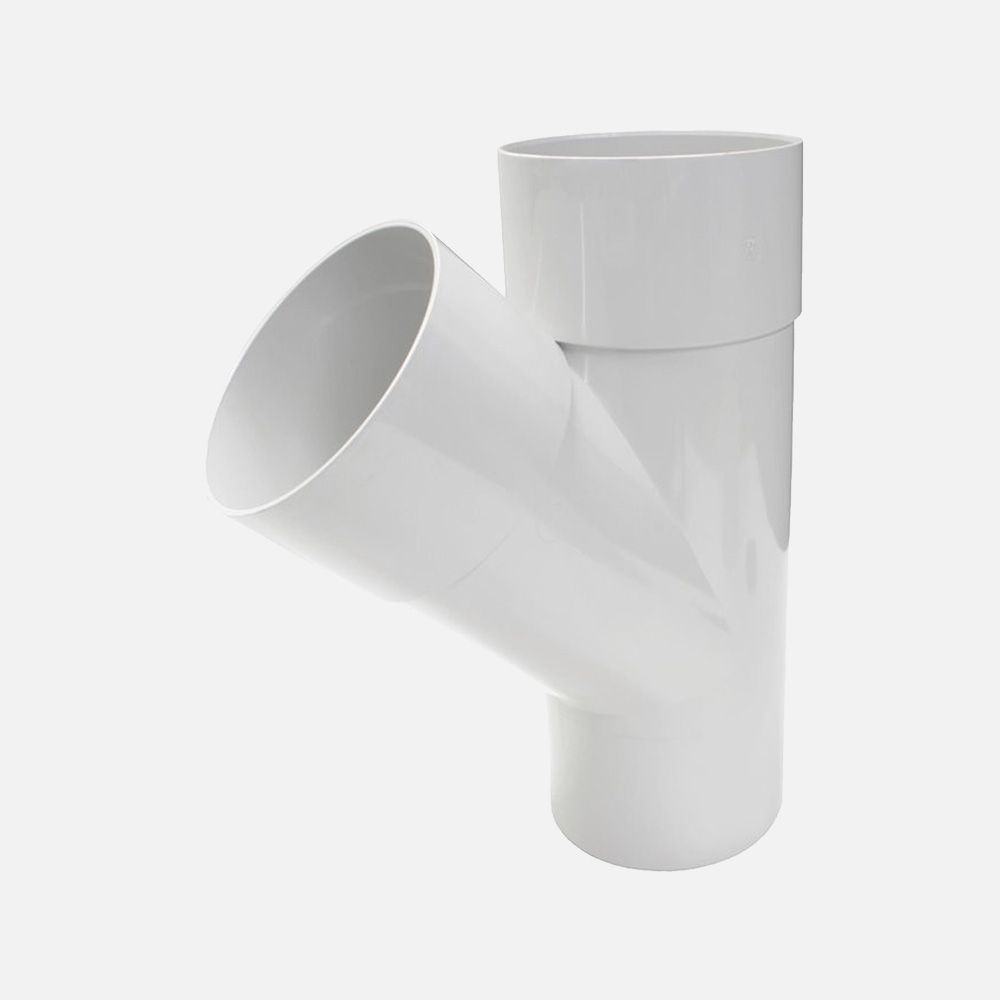 T-stuk 45° lichtgrijs 100mm