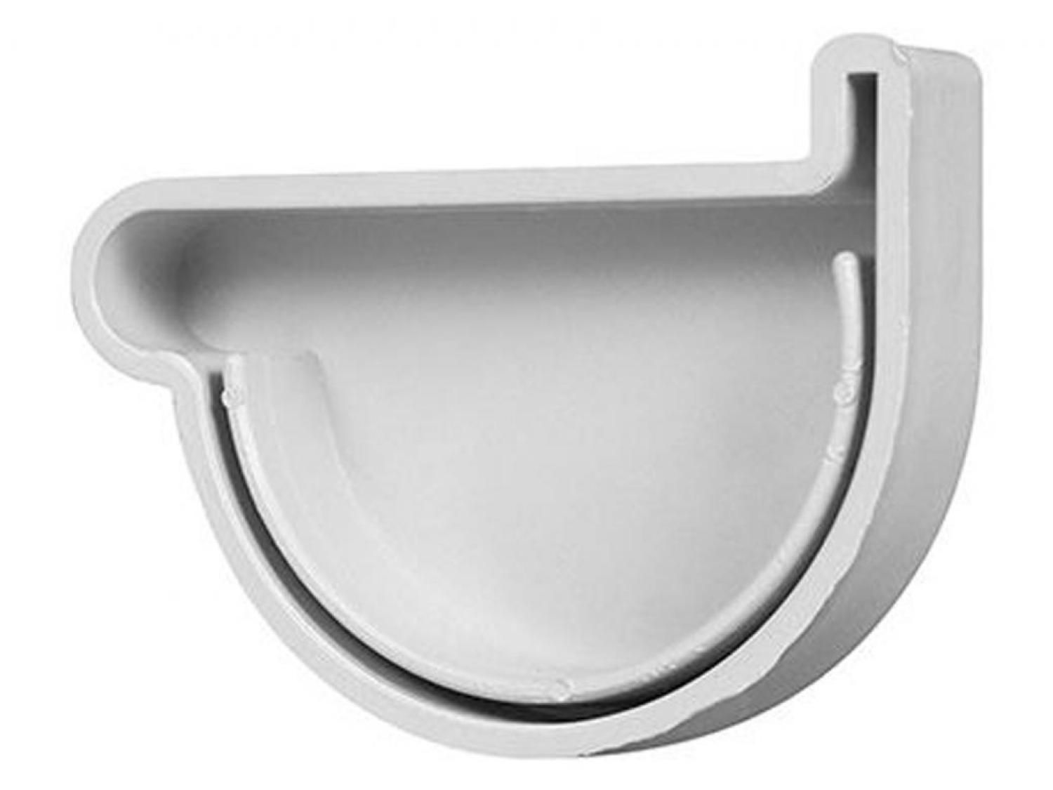 Eindstuk links 165mm lichtgrijs