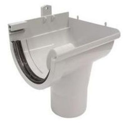 Rechts spruitstuk 165mm lichtgrijs