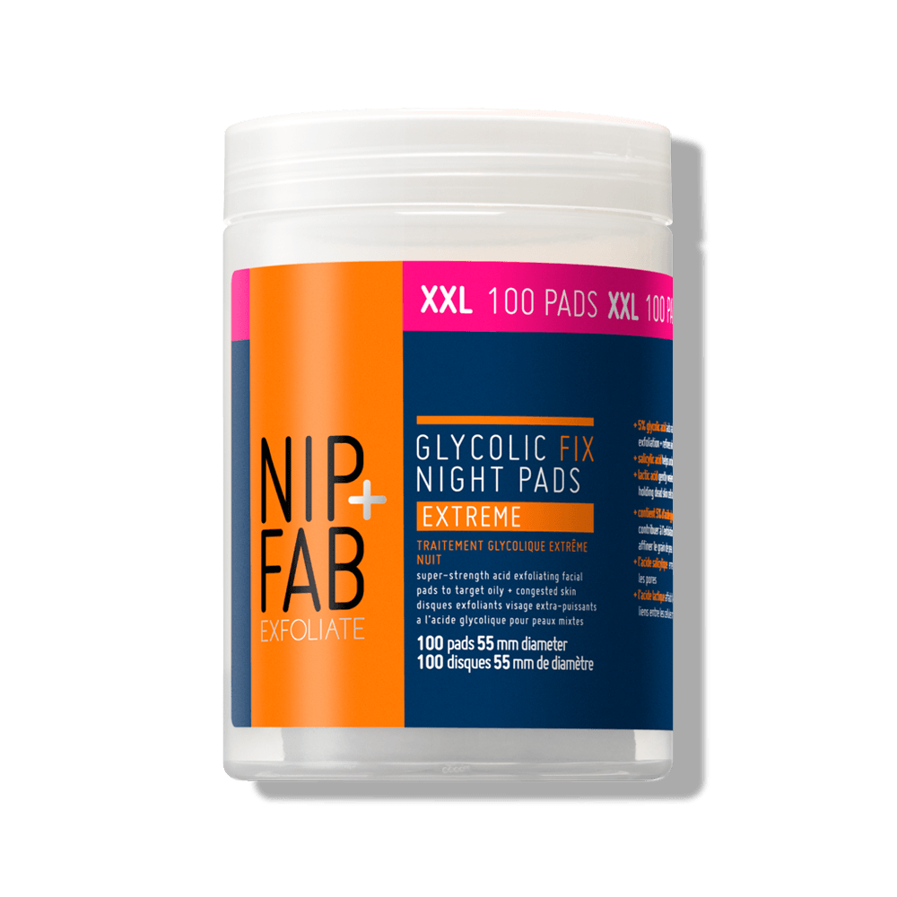 NIP+FAB Glycolic night pads extreme XXL 100 pcs