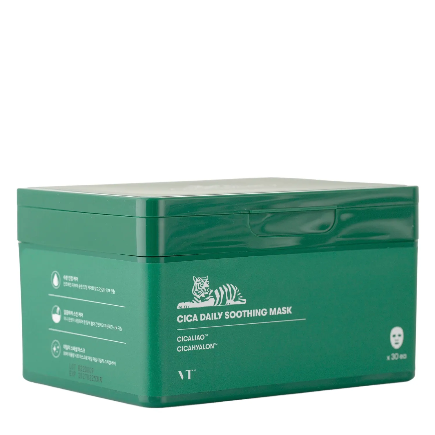 VT Cosmetics - CICA Daily Soothing Mask - Set of Soothing Face Masks in a Sheet - 30pcs/350g