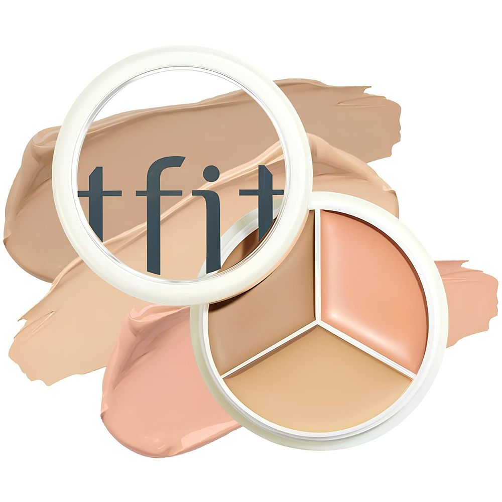 tfit cover up pro concealer palette 3-in-1 full coverage color warm