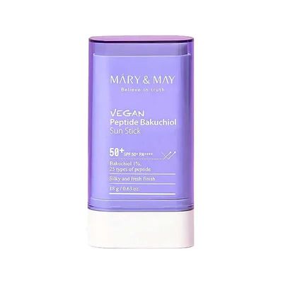 MARY &amp; MAY - Vegan Peptide Bakuchiol Sun Stick SPF50+ PA++++ 18g