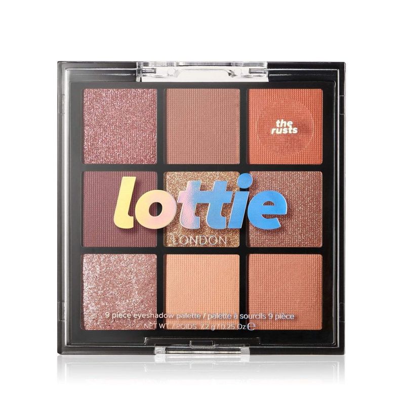 Lottie 9 Piece Eyeshadow Palette, The Rusts