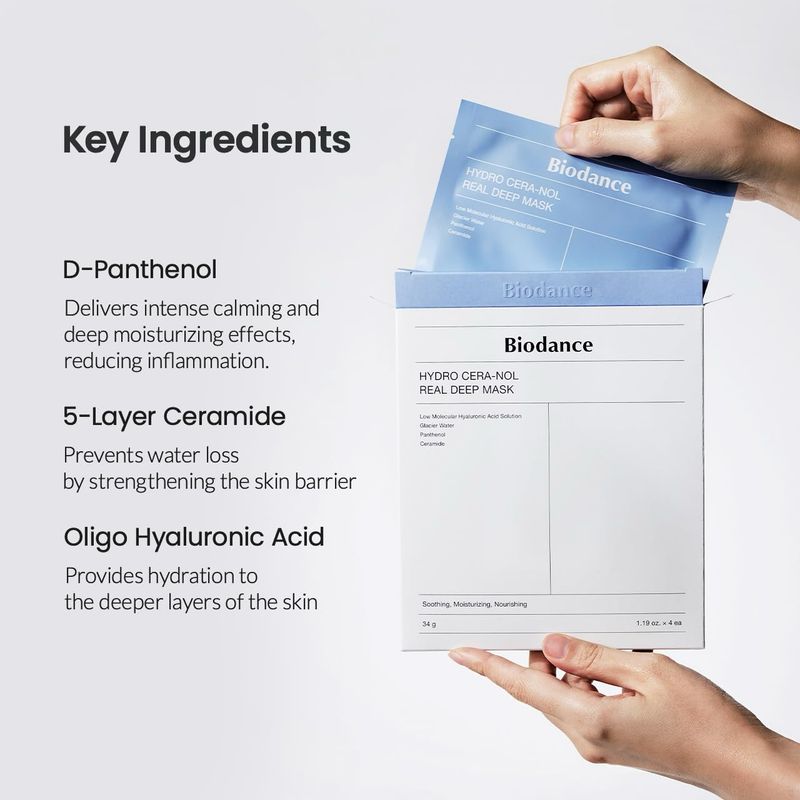 BIODANCE HYDRO Cera-Not real Deep Mask 4 Pcs (κουτί 4 Τμχ)