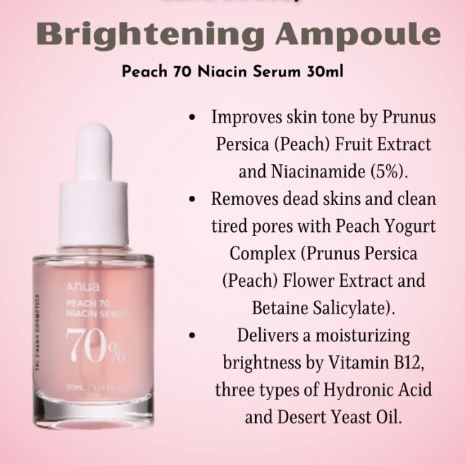 ANUA PEACH 70% NIACINAMIDE SERUM 30ml