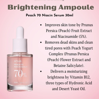 ANUA PEACH 70% NIACINAMIDE SERUM 30ml