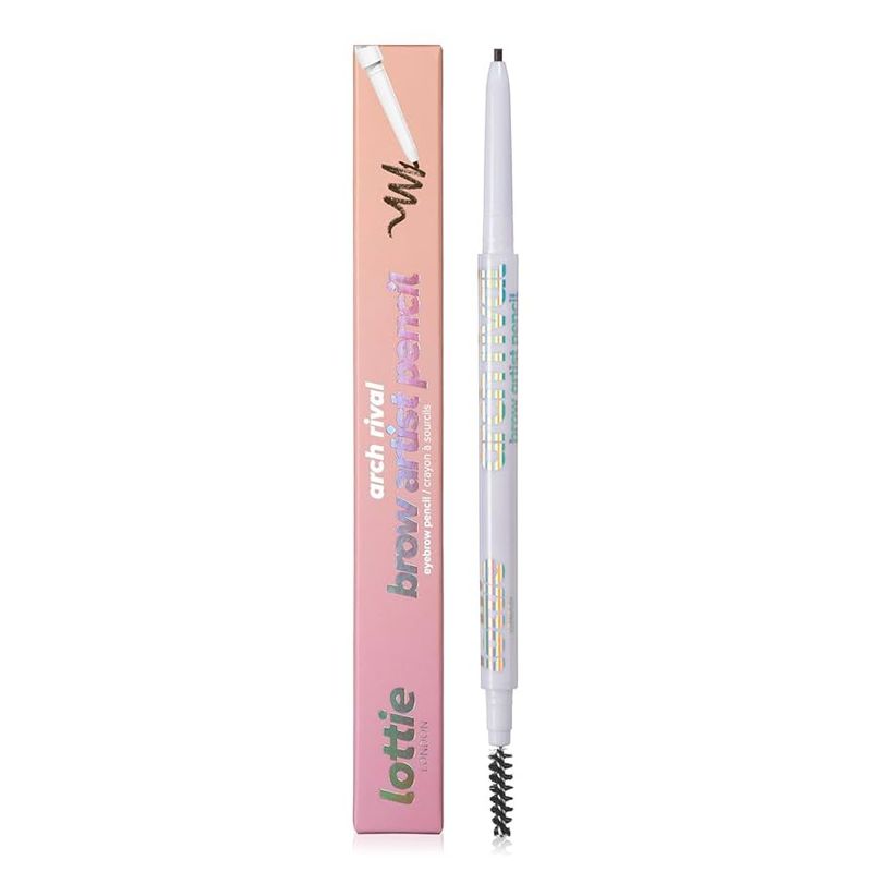 Lottie London Retractable Eyebrow Pencil with Spoolie -dark brown