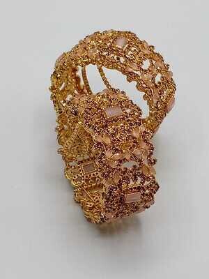 GOLDEN EGYPTIAN BANGLE WITH TOP DIMONDS