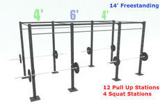 14&#39; TITAN RIG = 12 PULL-UP STATIONS WITH 4 SQUAT STATIONS