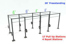 20&#39; TITAN RIG = 17 PULL-UP STATIONS WITH 4 SQUAT STATIONS