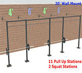 20&#39; TITAN= 11 PULL-UP STATIONS AND 2 SQUAT STATION