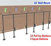 24&#39; TITAN= 13 PULL-UP STATIONS AND 3 SQUAT STATION