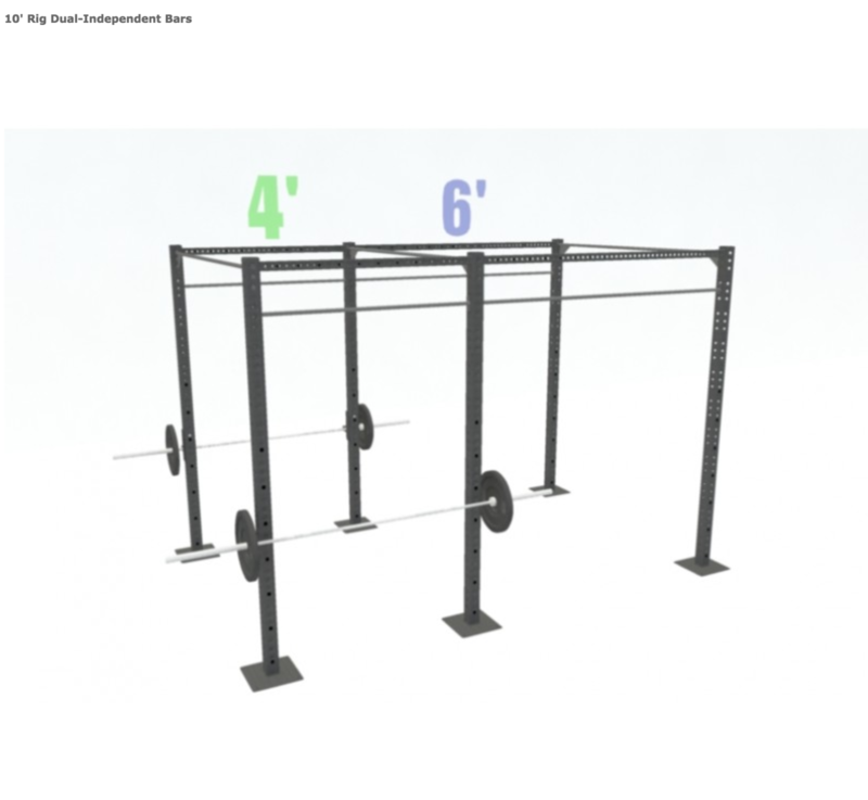 10&#39; FREESTANDING BASIC DUAL-INDEPENDENT BARS