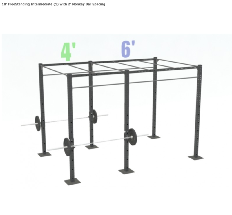 10&#39; FREESTANDING INTERMEDIATE 1-2&#39; spacing