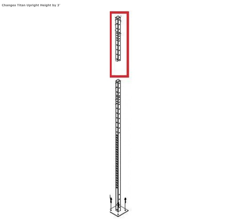 3&#39; EXTENSION TUBE [Add Upright Height +3&#39;]