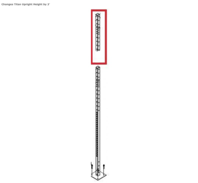 3&#39; EXTENSION TUBE [Add Upright Height +3&#39;]