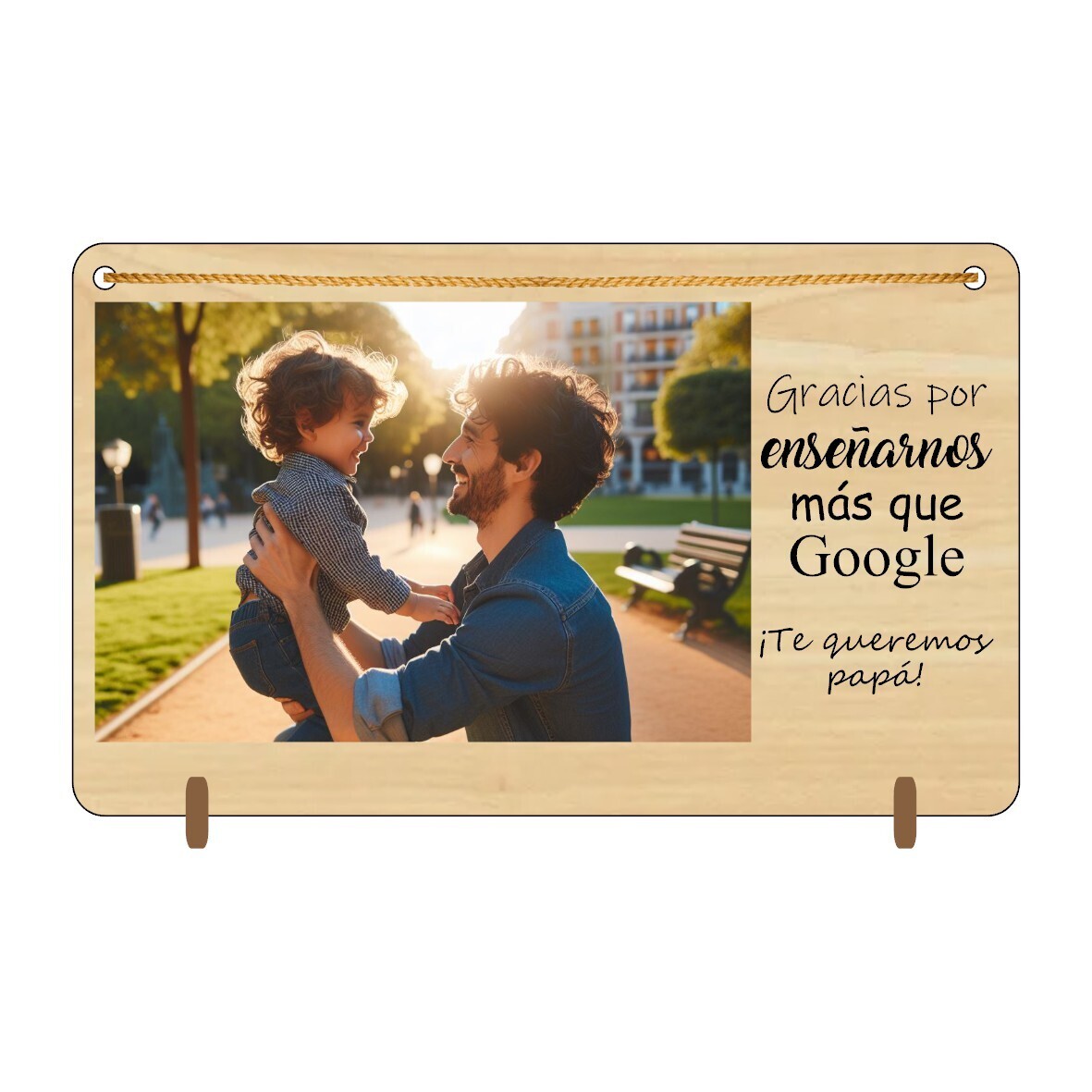 Cuadro de madera grabado con foto
