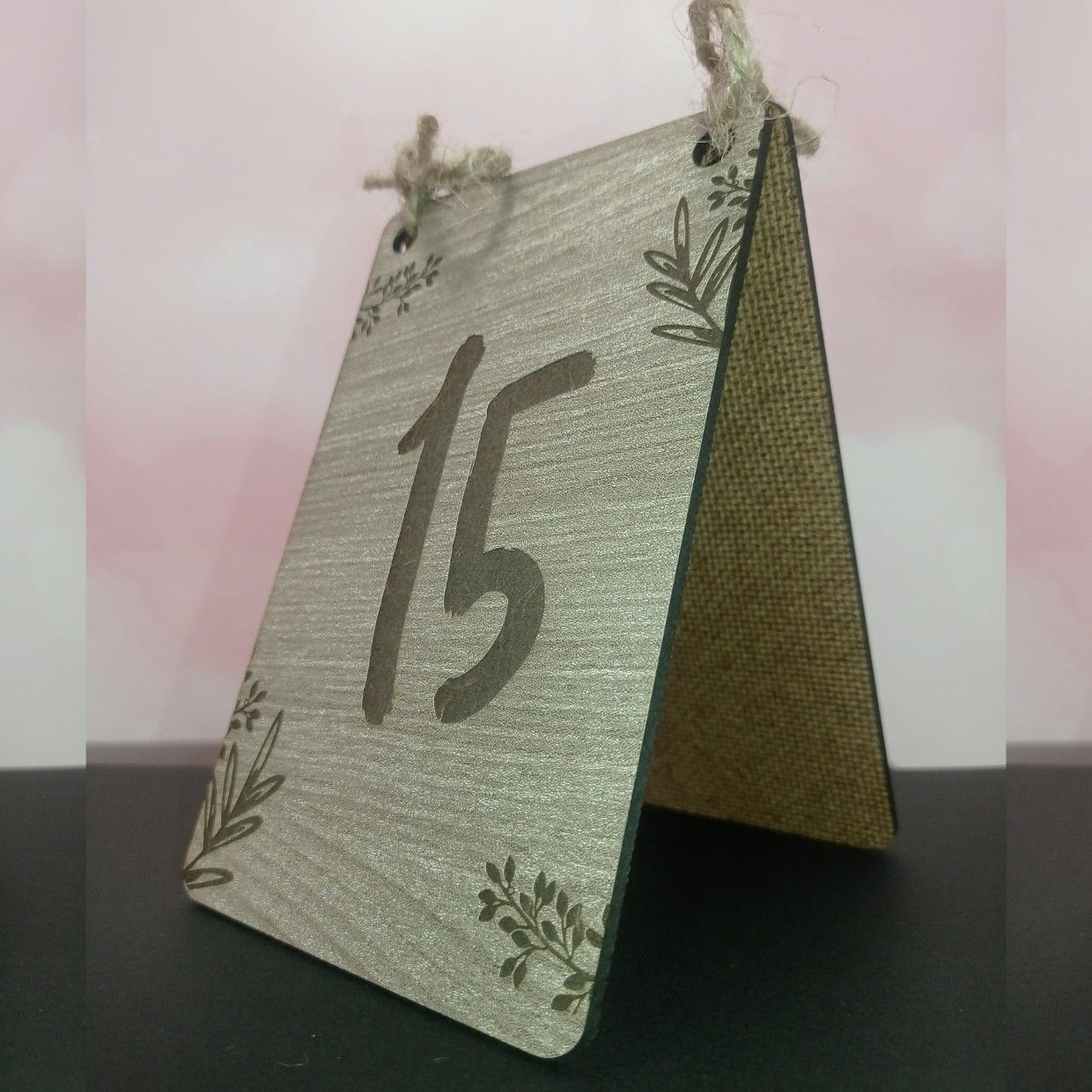Número de mesa Diseño cuerda