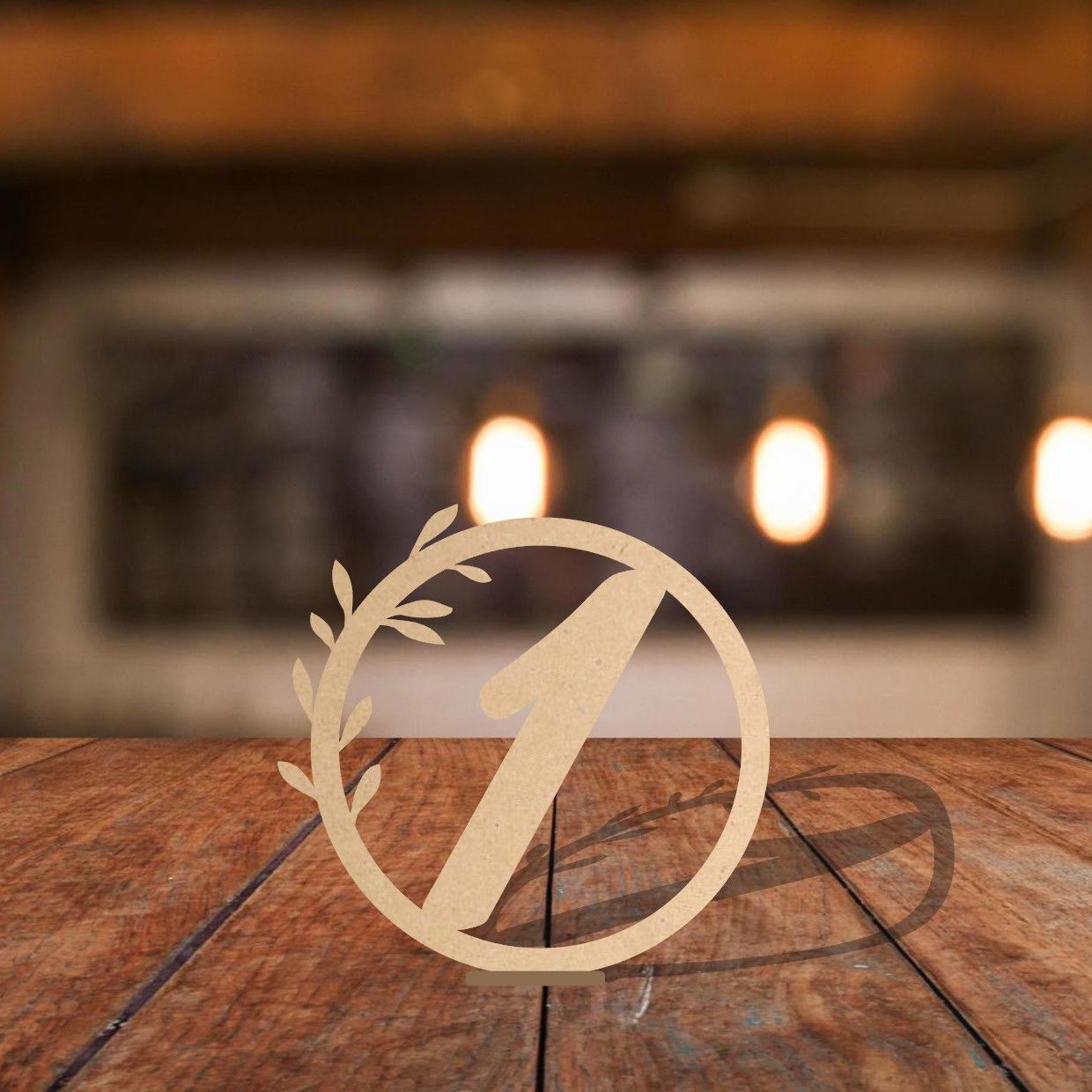 Número de mesa Diseño circular