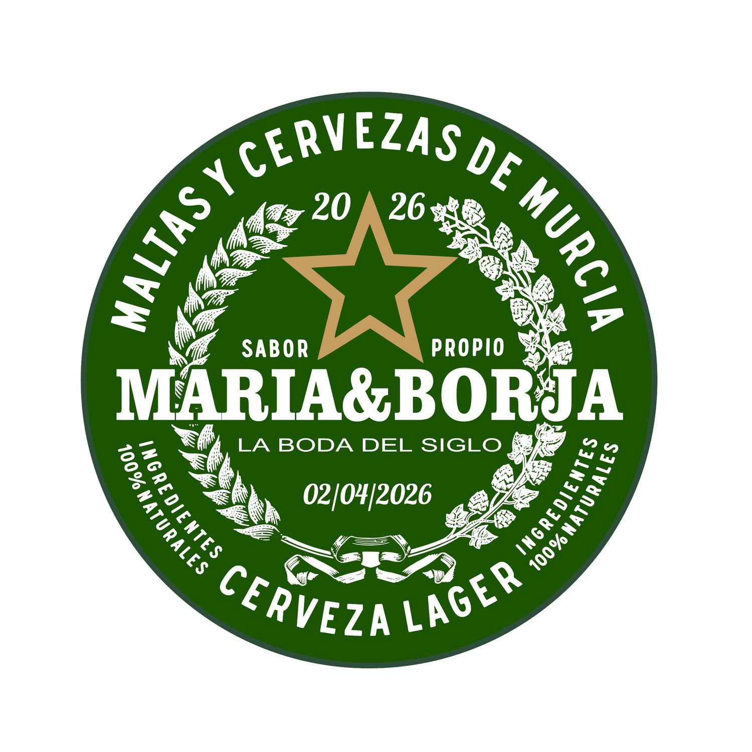 Etiquetas para cerveza personalizadas Diseño Estrella Levante 2024