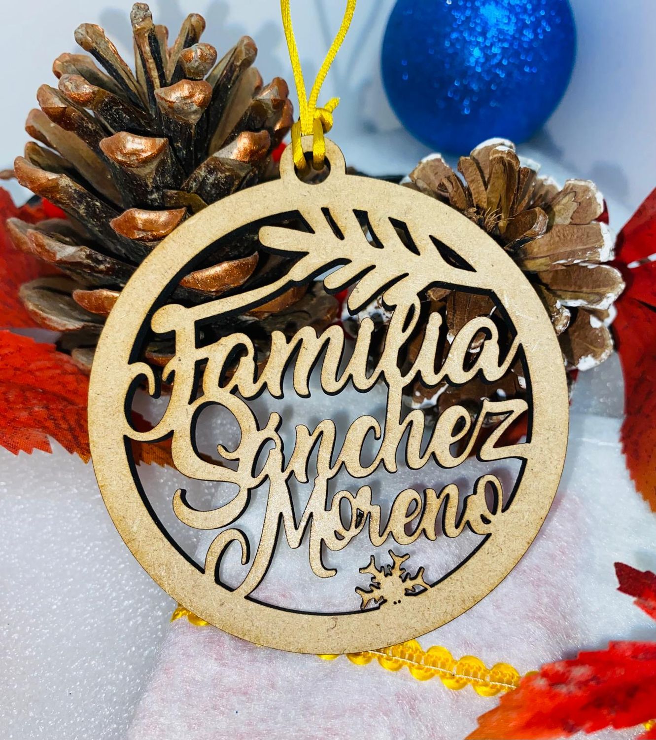 Bola de madera navideña Diseño 14