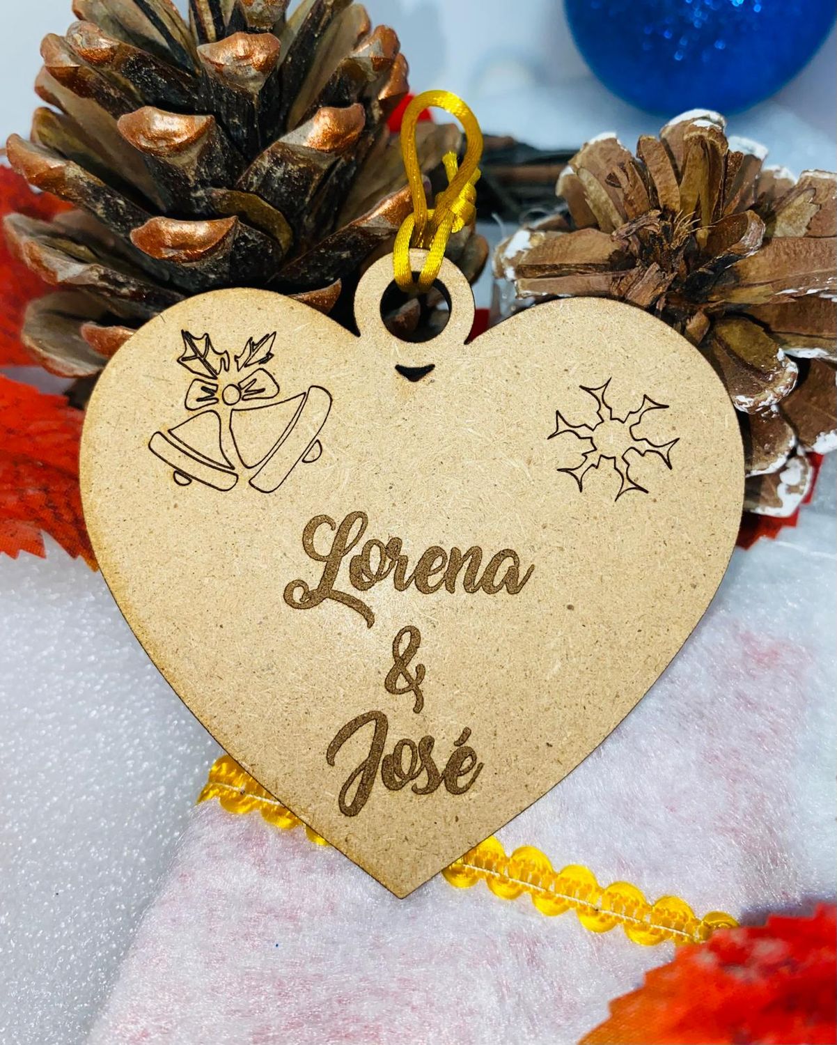 Bola de madera navideña Diseño 9