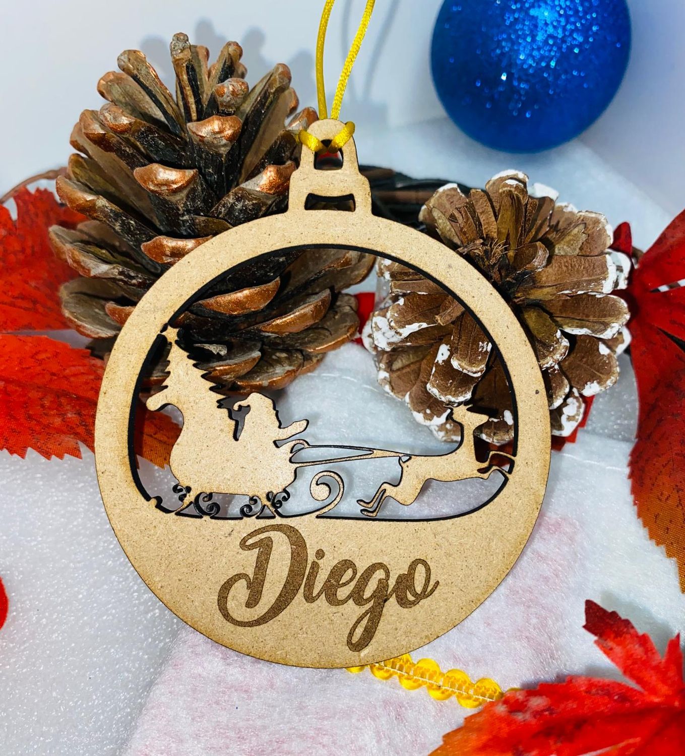 Bola de madera navideña Diseño 5