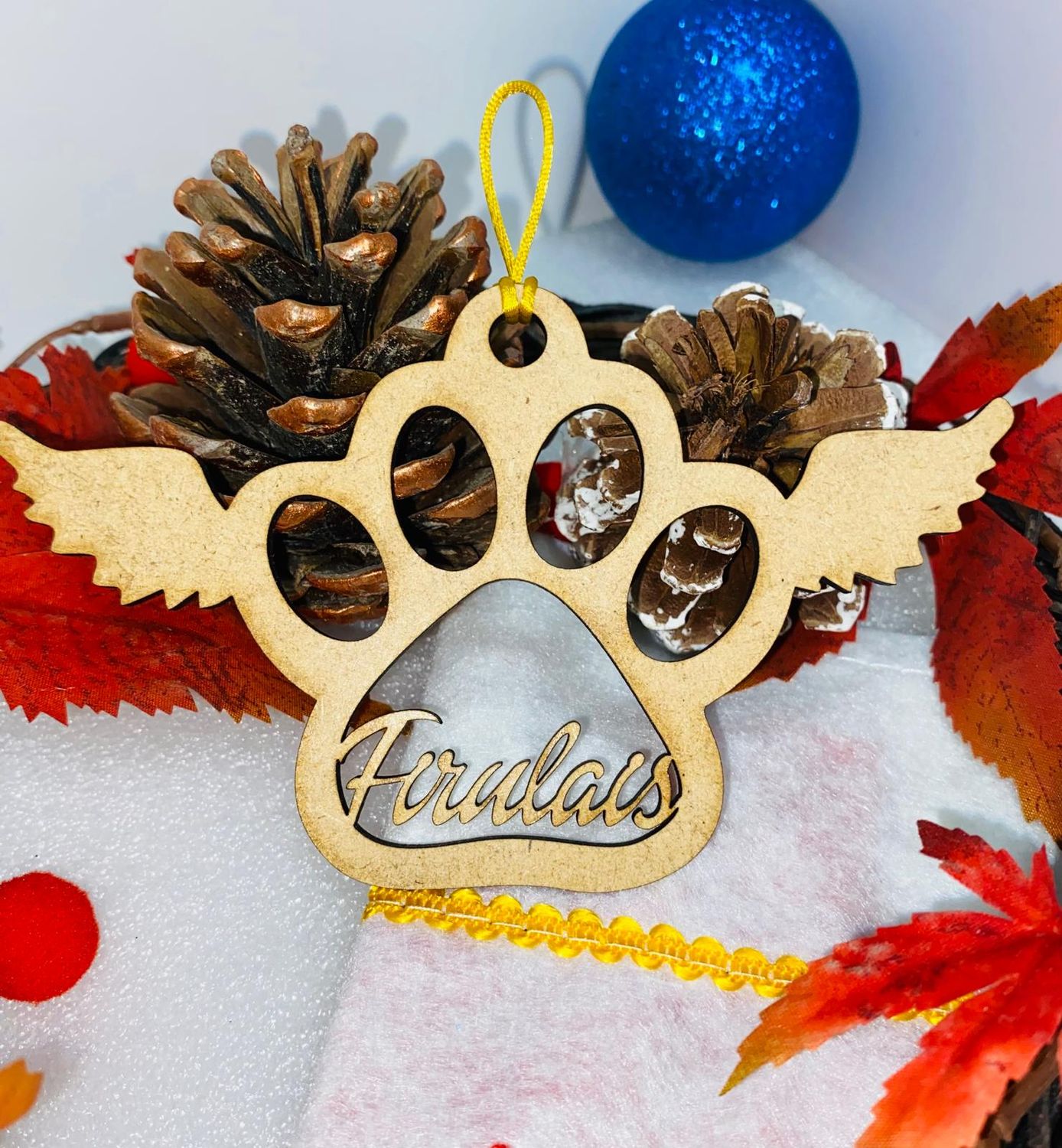 Bola de madera navideña Diseño 4