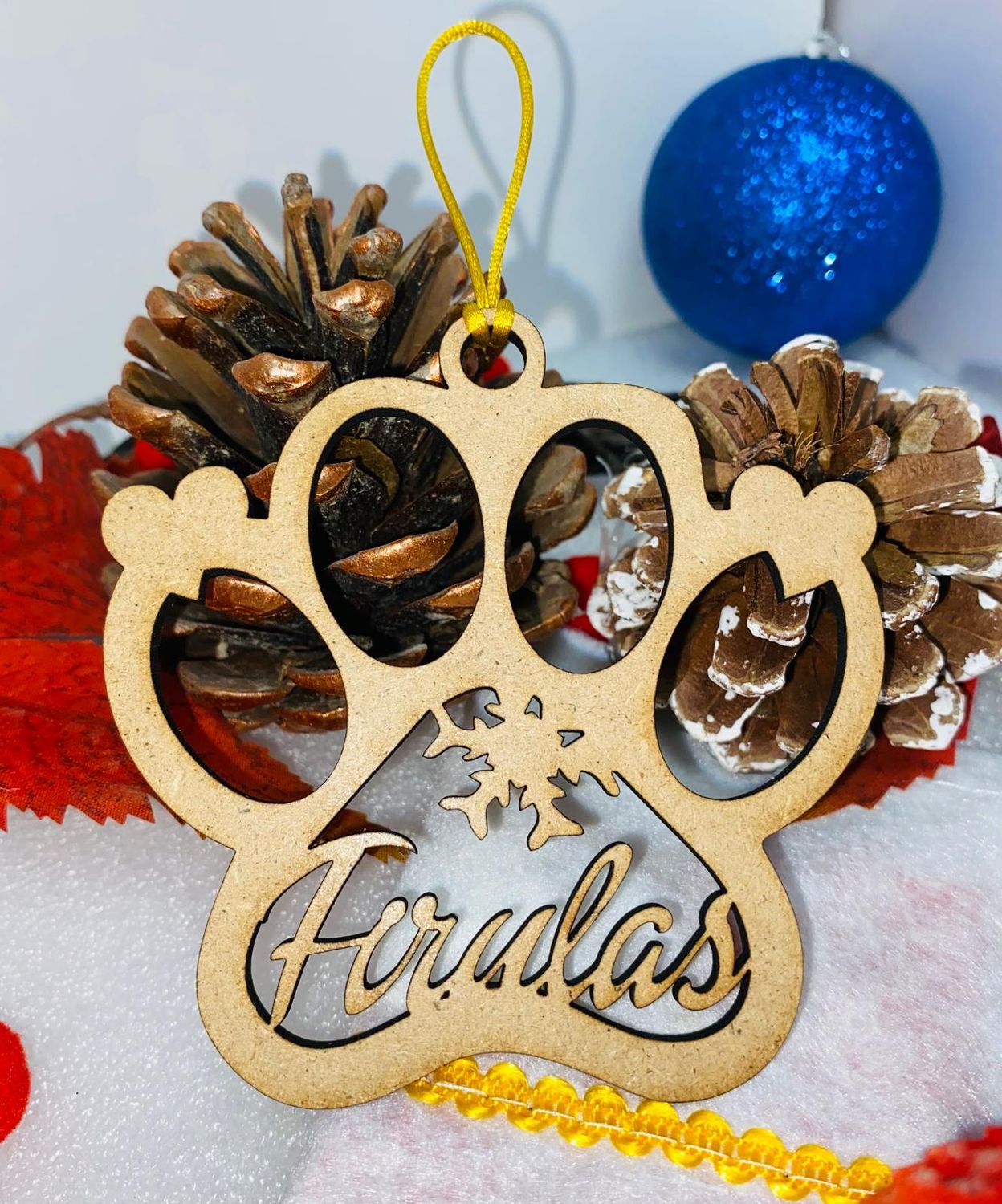 Bola de madera navideña Diseño 8