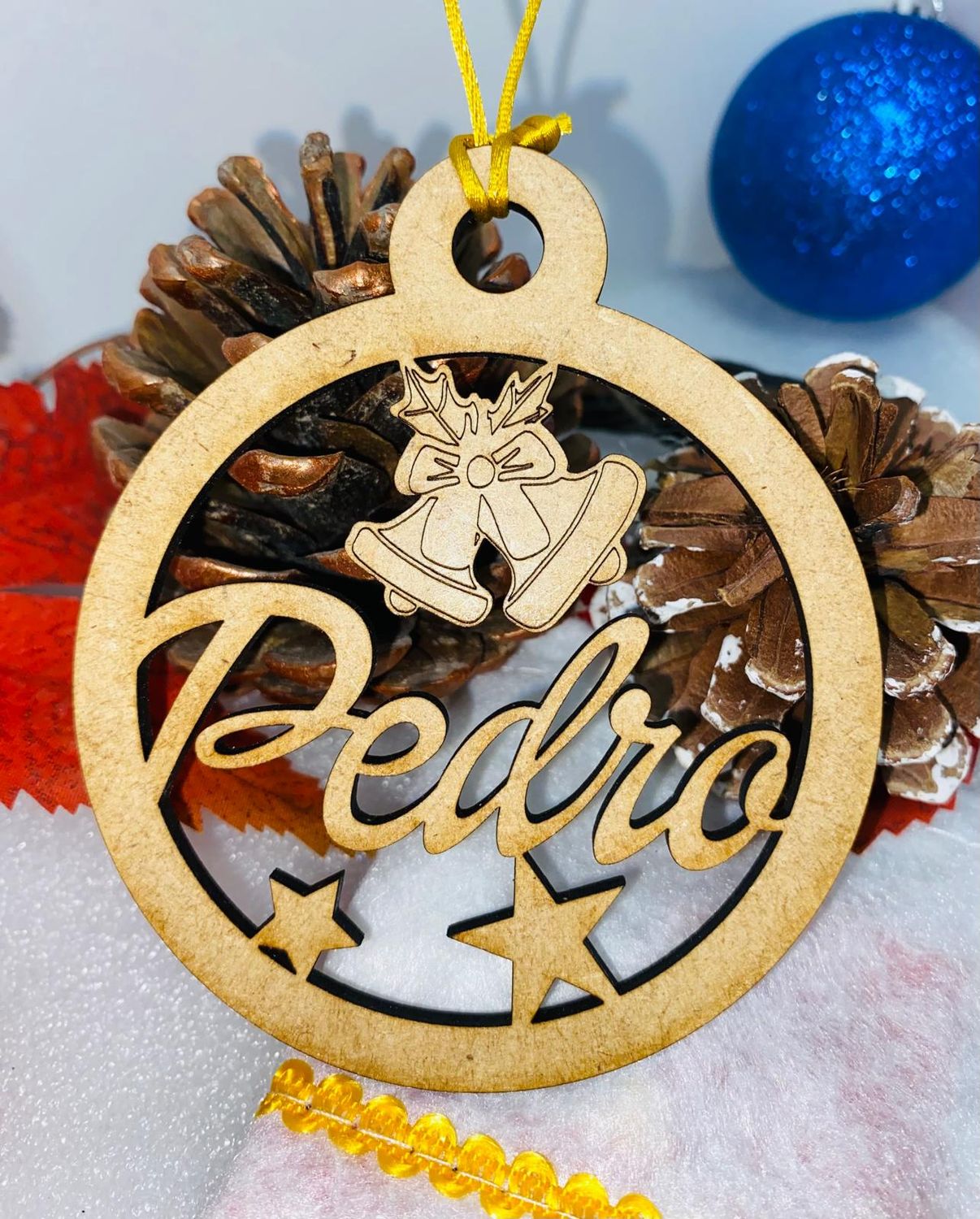 Bola de madera navideña Diseño 1