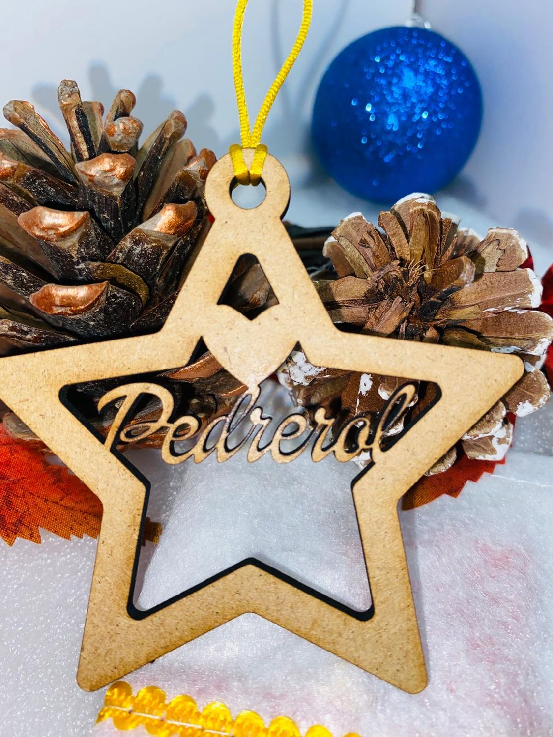 Bola de madera navideña Diseño 7