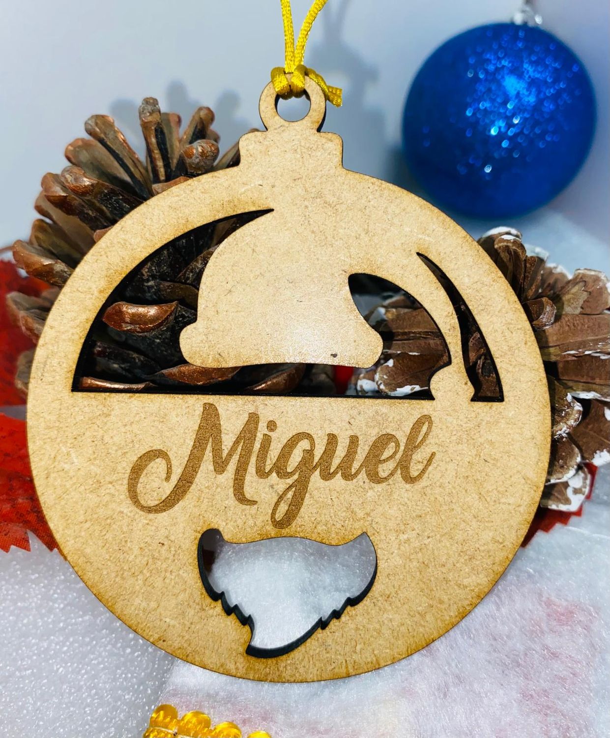 Bola de madera navideña Diseño 10