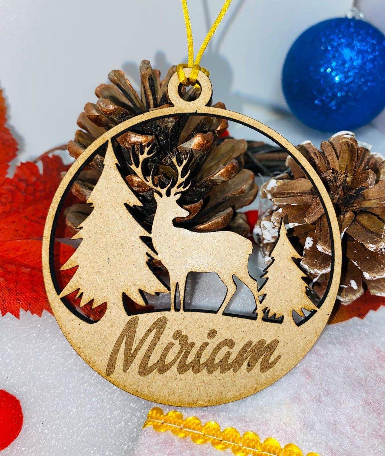 Bola de madera navideña Diseño 12