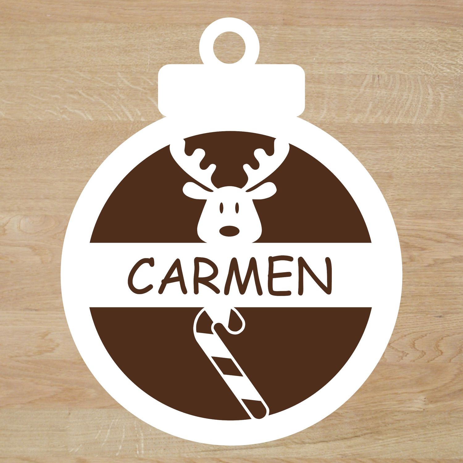 Bola de madera navideña Diseño 17