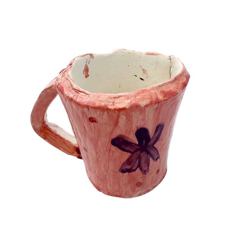 11. Pink &amp; Purple Flower Mug By  Anubha Acharya