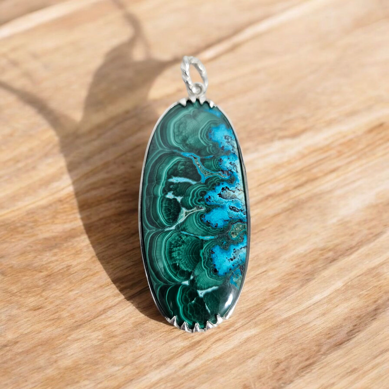 Ciondolo con Malachite Azzurrite