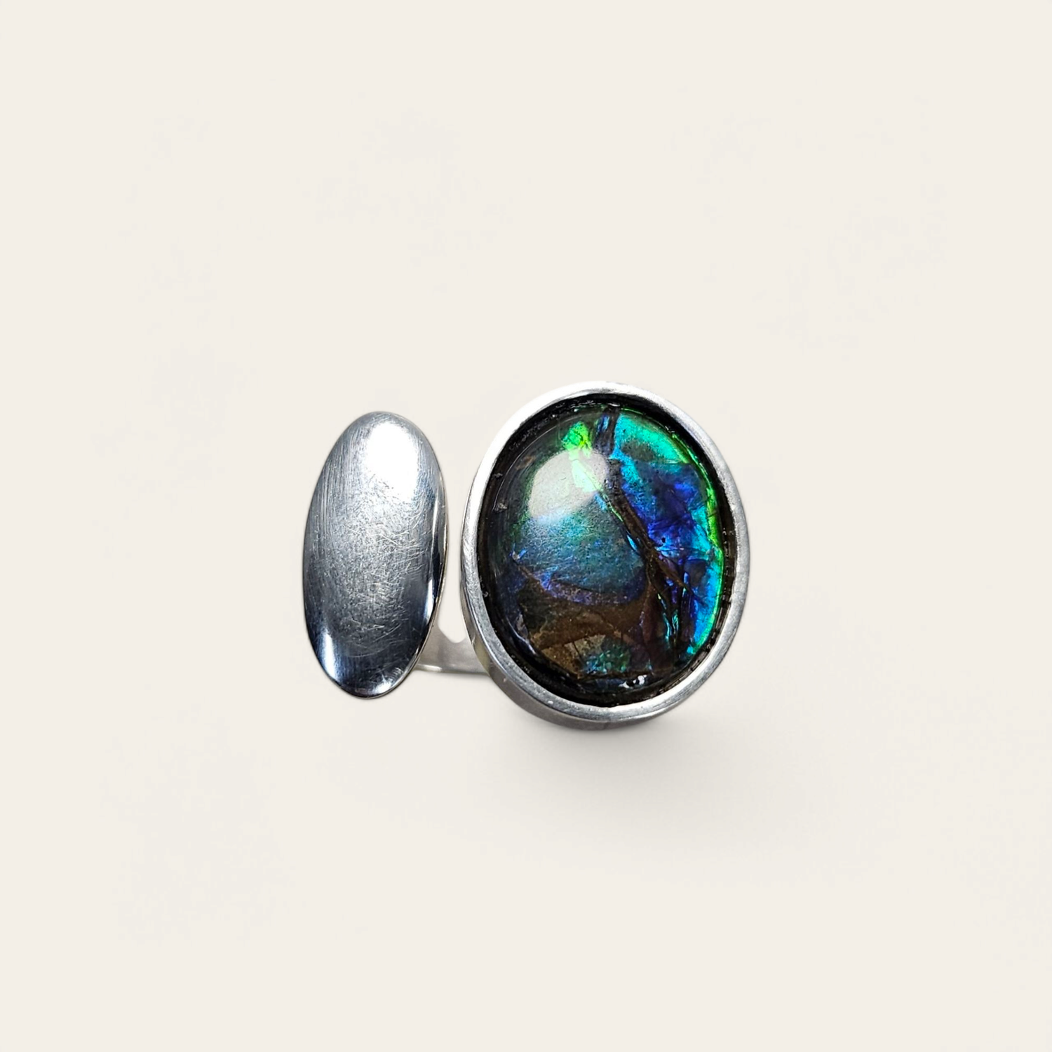 Anello con Ammonite Canadese