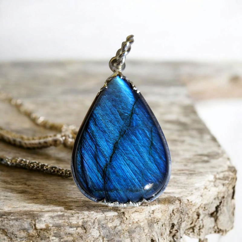 Ciondolo con Labradorite Blu