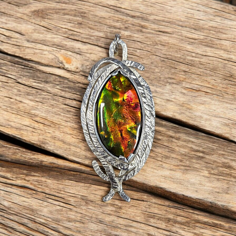 Ciondolo con Ammonite Canadese