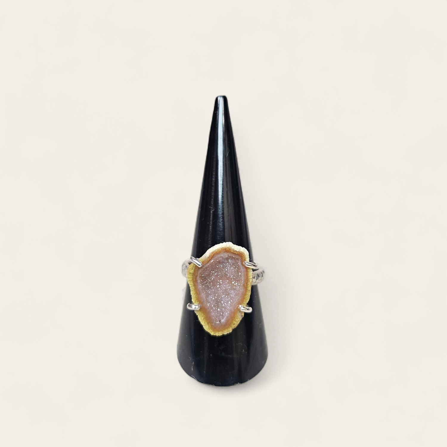Anello con Geode di Agata Messicana